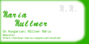maria mullner business card