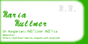 maria mullner business card